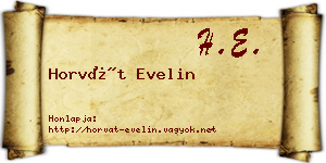 Horvát Evelin névjegykártya
